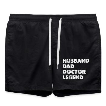 Héros Combo Mari Père Docteur - Short de bain - noir - Devant - AI Model Male 185 light (185cm)