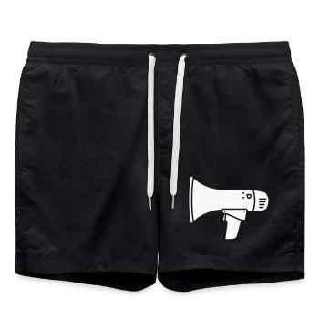 Ultras de démonstration bruyante du mégaphone - Short de bain - noir - Devant - AI Model Male 185 light (185cm)