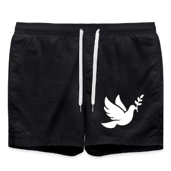 Foi de la Paix de la Colombe - Short de bain - noir - Devant - AI Model Male 185 light (185cm)