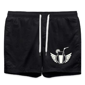 Cocktail d’ailes avec tranche de citron - Short de bain - noir - Devant - AI Model Male 185 light (185cm)