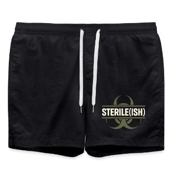 Mikrobiologie - Badeshorts - Schwarz - Vorne - AI Model Male 185 light (185cm)