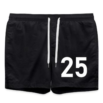25. 25 ANS. 25e ANNIVERSAIRE. ANNIVERSAIRE 25 ANS. - Short de bain - noir - Devant - AI Model Male 185 light (185cm)