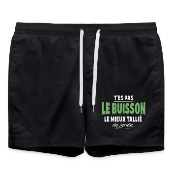You're not the best trimmed bush – expression - Swim Trunks - black - Front - AI Model Male 185 light (185cm)