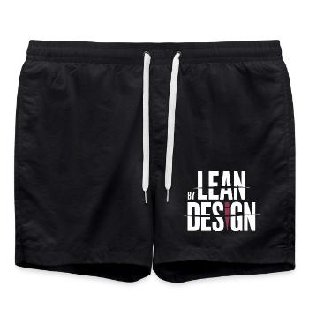 Schnittsaison Bei Reduziertem Kaloriendefizit - Badeshorts - Schwarz - Vorne - AI Model Male 185 light (185cm)
