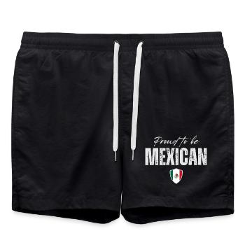 Fier d’être Mexicain, fabriqué au Mexique - Short de bain - noir - Devant - AI Model Male 185 light (185cm)