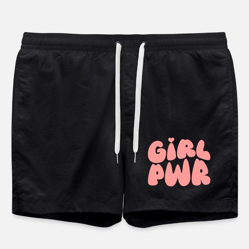 Féministe Gir Power - Short de bain - noir