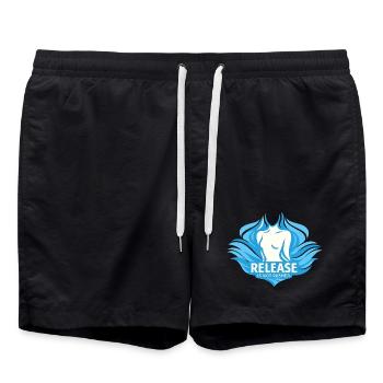 Somatic Healing Somatic Therapy - Swim Trunks - black - Front - AI Model Male 185 light (185cm)