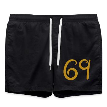 69 - Swim Trunks - black - Front - AI Model Male 185 light (185cm)