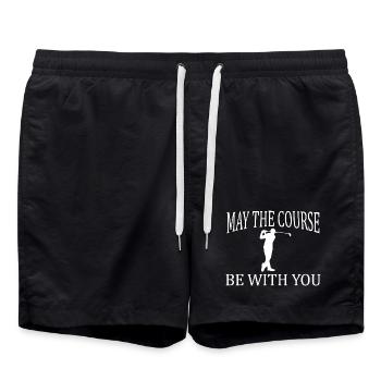 Que le cours soit avec vous - Short de bain - noir - Devant - AI Model Male 185 light (185cm)