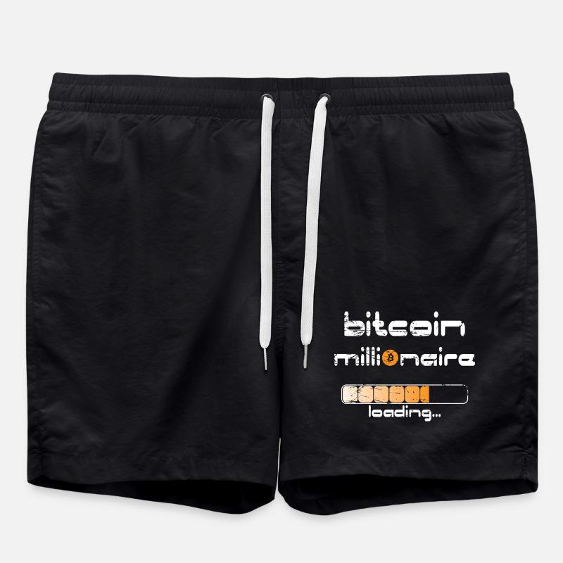 Satoshi Nakamoto Bitcoin Crypto Inventeur - Short de bain - noir