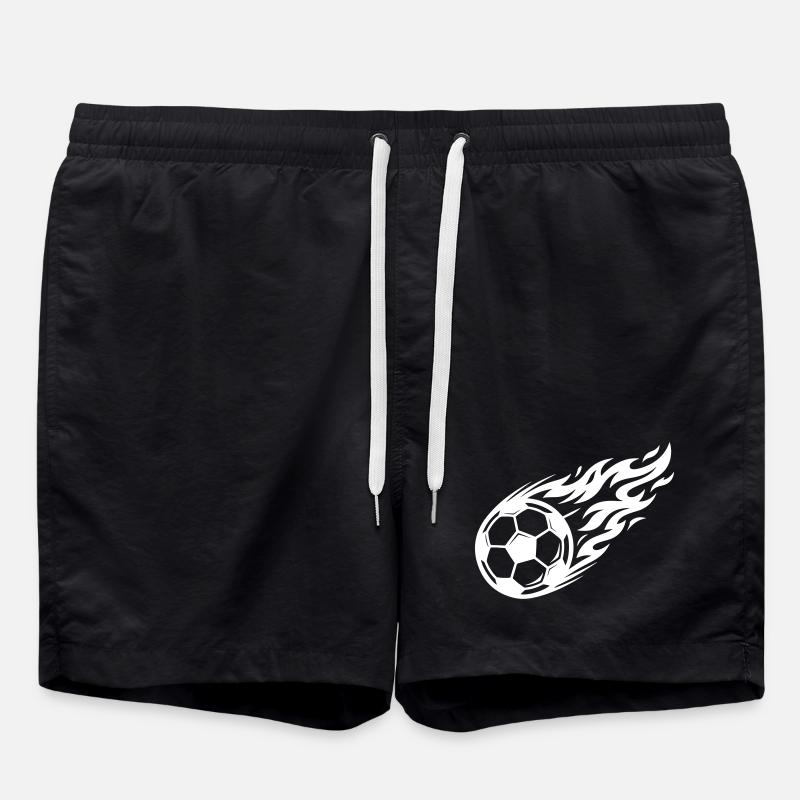 Soccer Flame Ball - Swim Trunks - black