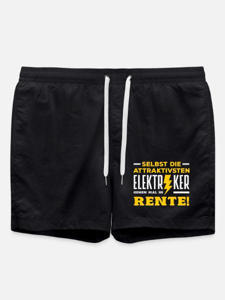 Elektriker Gehen In Rente - Badeshorts - Schwarz