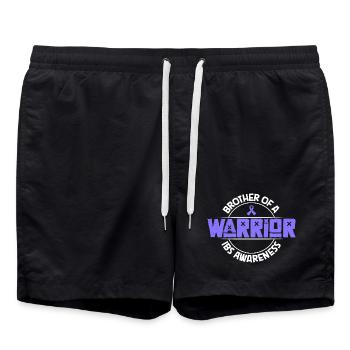 Reizdarm Support - Bruder eines Kämpfers - Badeshorts - Schwarz - Vorne - AI Model Male 185 light (185cm)