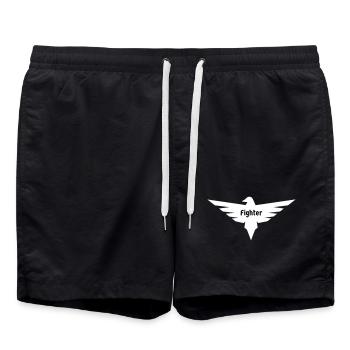 Adler - Badeshorts - Schwarz - Vorne - AI Model Male 185 light (185cm)