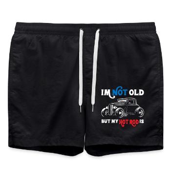 Je ne suis pas vieux mais mon hot rod l’est - Short de bain - noir - Devant - AI Model Male 185 light (185cm)