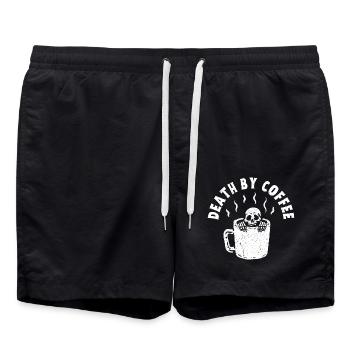 Mort par le café - Short de bain - noir - Devant - AI Model Male 185 light (185cm)