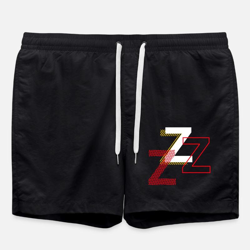 Alphabet Design Lettre Z - Short de bain - noir