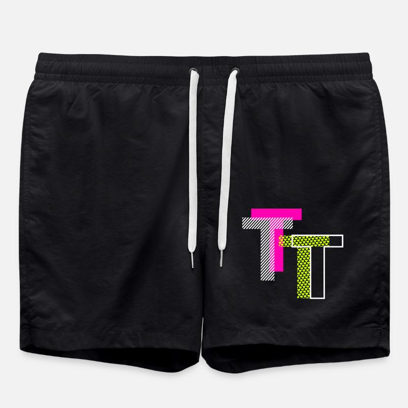Letter T - Swim Trunks - black
