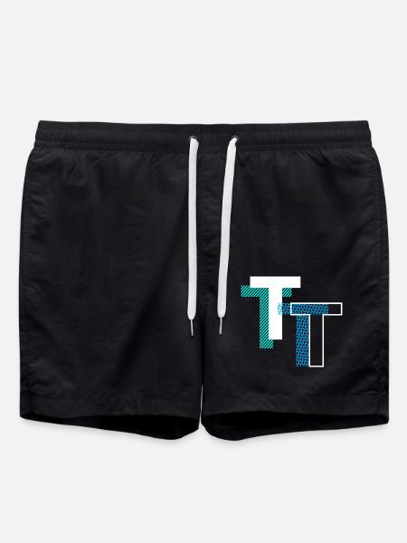 T Letter - Swim Trunks - black