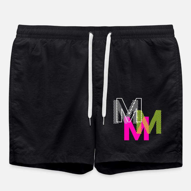 M Letter - Swim Trunks - black