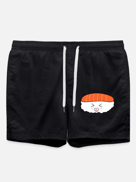 Kawaii food Kawaii Kostüm Kawaii Sticker lustig - Badeshorts - Schwarz