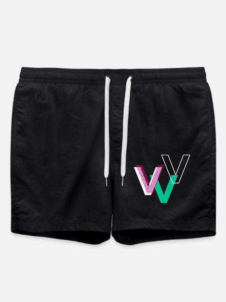 V Letter - Swim Trunks - black