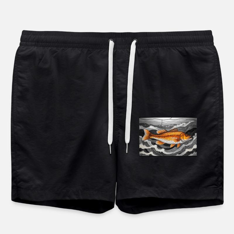 GoldenSea Fish - Swim Trunks - black