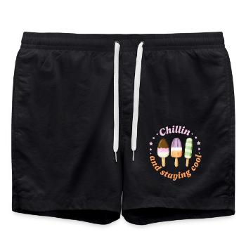 Rester au frais - Short de bain - noir - Devant - AI Model Male 185 light (185cm)