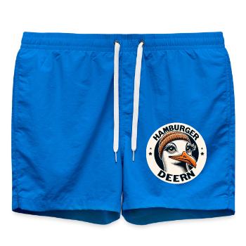 Hamburg Hamburger Deern Beanie North Sea Seagull Funny - Swim Trunks - cobalt blue - Front