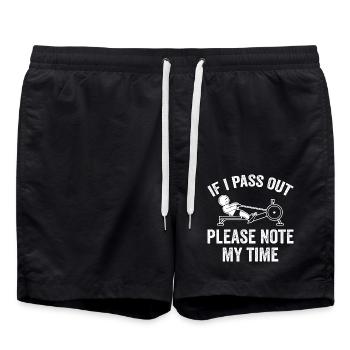 Ergometer Rowing Exercise ERG Machine Lover Fitnes - Swim Trunks - black - Front - AI Model Male 185 light (185cm)