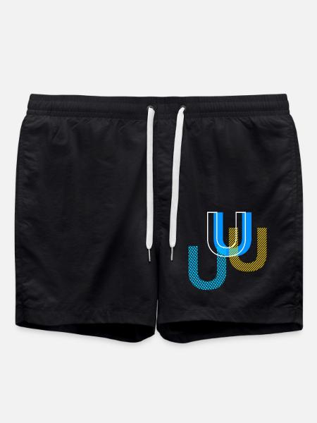 U Buchstabe - Badeshorts - Schwarz