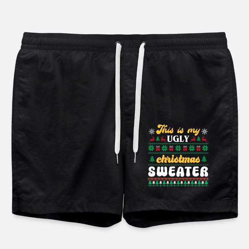 Dette er min grimme julesweater - Badeshorts - sort