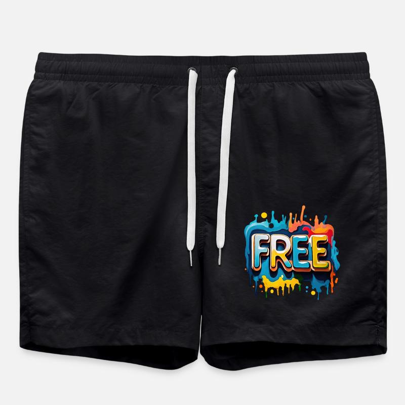 Freei, Libre, Liberté - Short de bain - noir