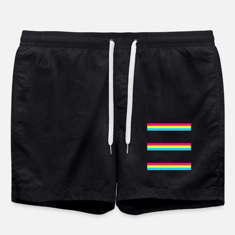Pansexual Flag - Swim Trunks - black