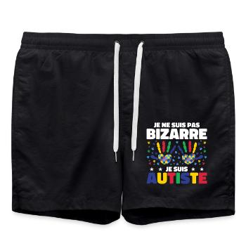 I'm not weird, I'm autistic - Swim Trunks - black - Front - AI Model Male 185 light (185cm)