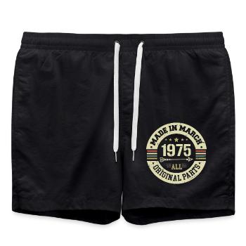 Legendary since March 1975 - Swim Trunks - black - Front - AI Model Male 185 light (185cm)