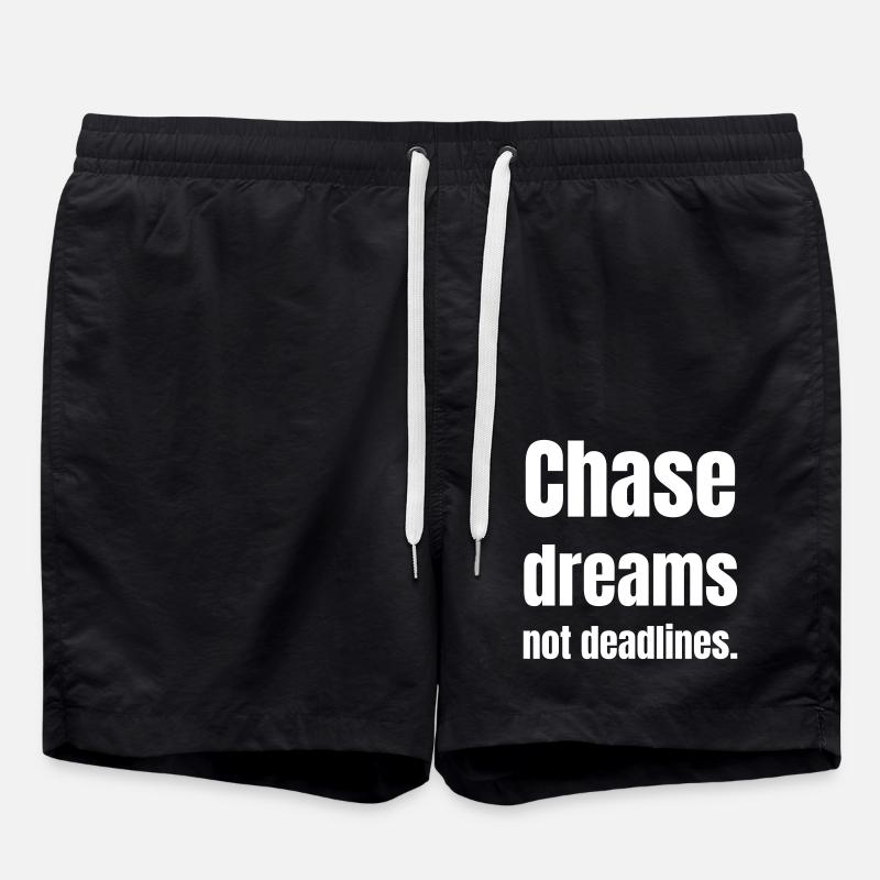 Chase dreams no deadlines - Swim Trunks - black