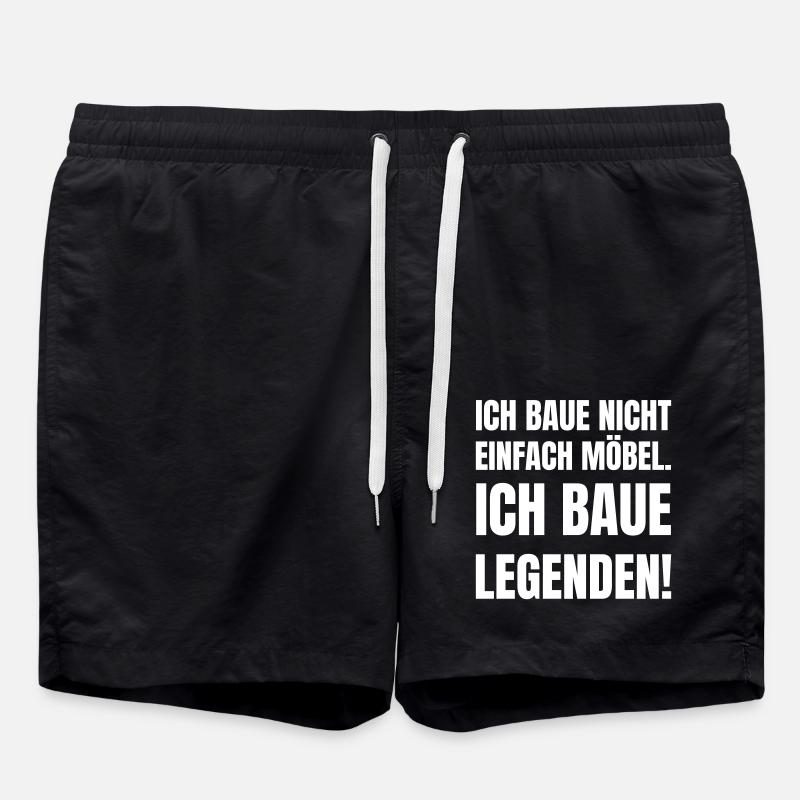 Ich baue nicht einfach Möbel. - Badeshorts - Schwarz