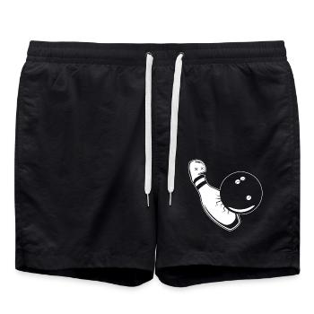 I Love Playing Bowling - Swim Trunks - black - Front - AI Model Male 185 light (185cm)