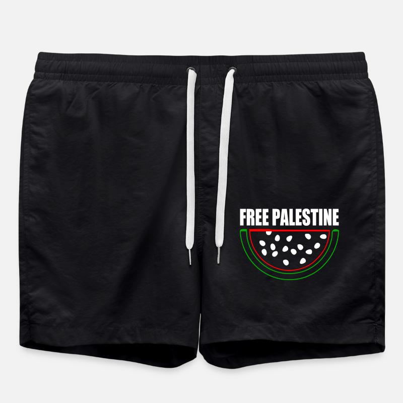 Free palestine - Short de bain - noir