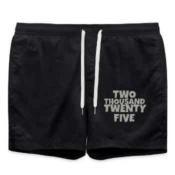 deux mille vingt-cinq 2 - Short de bain - noir - Devant - AI Model Male 185 light (185cm)