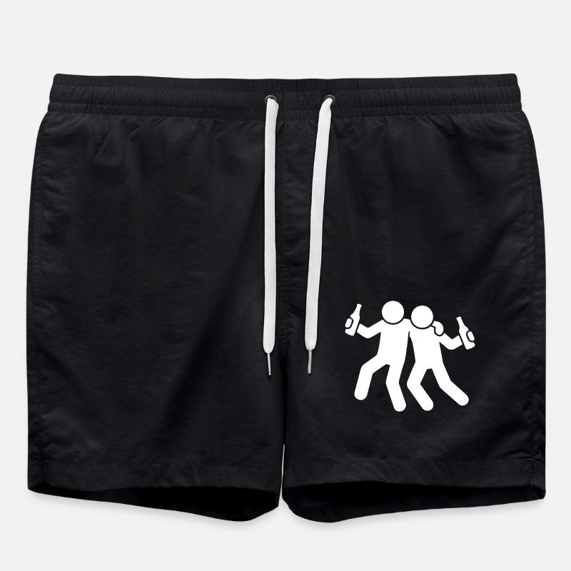 Kumpels Feier Design - Badeshorts - Schwarz