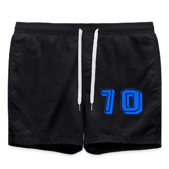70. 70 ANS. 70e ANNIVERSAIRE. ANNIVERSAIRE 70 ANS. - Short de bain - noir - Devant - AI Model Male 185 light (185cm)