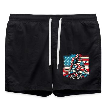 Lutte - Short de bain - noir - Devant - AI Model Male 185 light (185cm)
