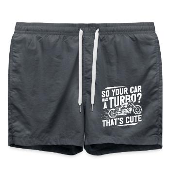 Moto de course - Short de bain - charbon - Devant - AI Model Male 185 light (185cm)