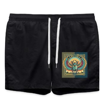 KHEPRI God of the Rising Sun - Swim Trunks - black - Front - AI Model Male 185 light (185cm)
