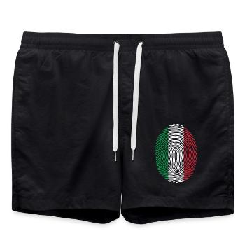 L’Italie dans mon ADN avec un drapeau italien - Short de bain - noir - Devant - AI Model Male 185 light (185cm)