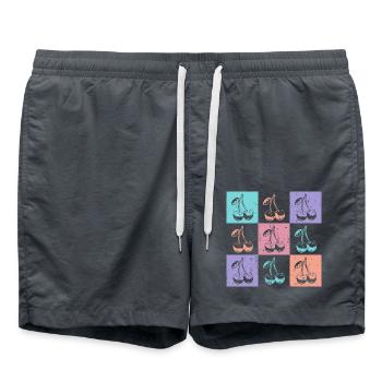 Cherries Colorful Summer - Swim Trunks - anthracite - Front - AI Model Male 185 light (185cm)