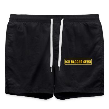 Excavator Demolition Excavator Driver Excavator Driver Sayings - Swim Trunks - black - Front - AI Model Male 185 light (185cm)