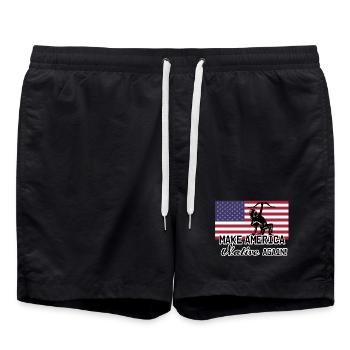 Amerika Native Indianer Geschenk USA  - Badeshorts - Schwarz - Vorne - AI Model Male 185 light (185cm)